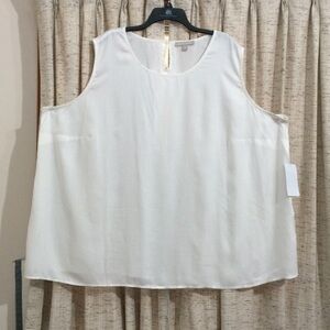 Woman Within Sleeveless Scoop Neck Blouse - 26/28